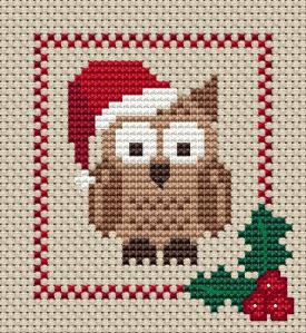 Christmas Owl Cross Stitch chart